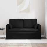 Sofa Black 139 x 78 x 80 cm Fabric - Side View