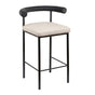 Sarantino Cedric Kitchen Bar Stool - Black and Beige