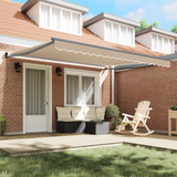 Retractable Awning Beige 400 x 300 cm - Side View