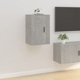 Wall Mounted TV Cabinets 2 pcs Concrete Grey 40x34.5x60 cm