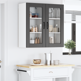 Wall Glass Cabinet LUCCA 2 pcs Black 40 x 31 x 80 cm - Top-Down View