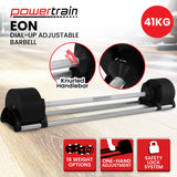 Powertrain Eon Dial-Up 41KG Adjustable Barbell - Front View