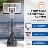 Kahuna Portable Basketball Hoop System 2.3 to 3.05m for Kids & Adults - Side View