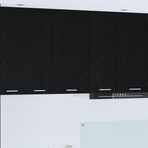 Hanging Cabinet Black Oak and White 40 x 31 x 80 cm