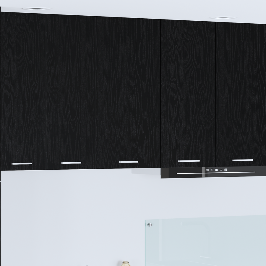 Hanging Cabinet Black Oak and White 40 x 31 x 80 cm