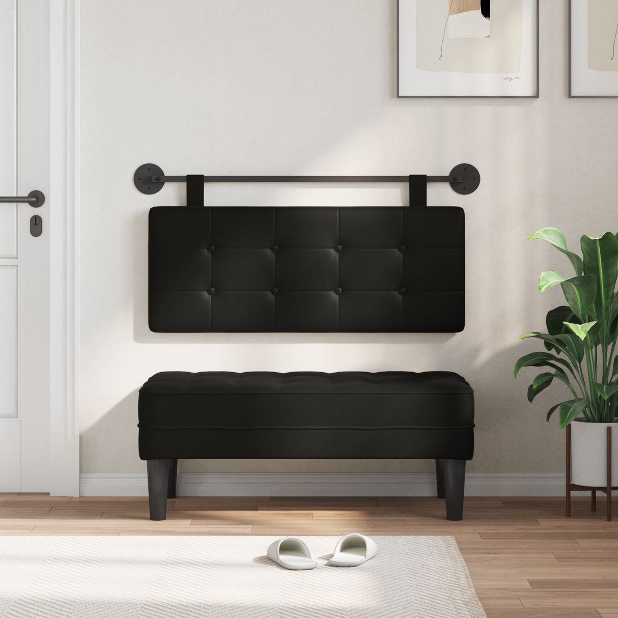 Hanging Headboard Faux Leather