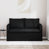 Sofa Black 136 x 82 x 85 cm Fabric - Side View