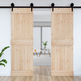 Door NARVIK Natural 70 x 210 cm Solid Pine Wood - Side View