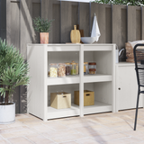 Kitchen Cabinet with Shelf MEPPEL Warm White 106 x 55 x 92 cm - Side View