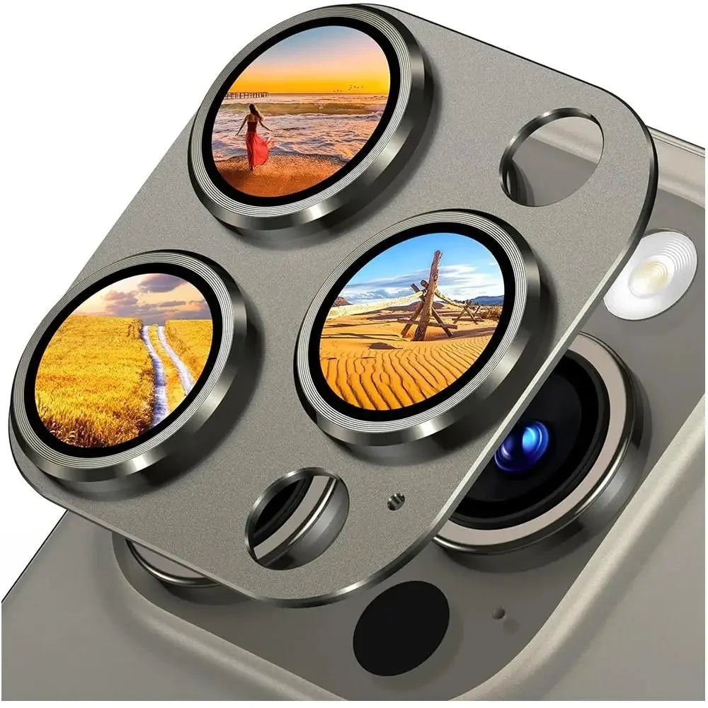 Metal Camera Protector For IPhone 16promax 16pro 16 15 Pro Max 14 Plus Alloy Case Back Lens Tempered Glass Cover Protective Cap