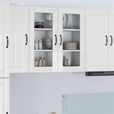 Wall Glass Cabinet LUCCA High Gloss White 80 x 31 x 80 cm