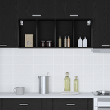 Hanging Cabinet Black Oak 40 x 29,5 x 100 cm Engineered Wood - Top-Down View