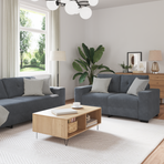 Sofa Set 3 pcs Dark Grey Velvet
