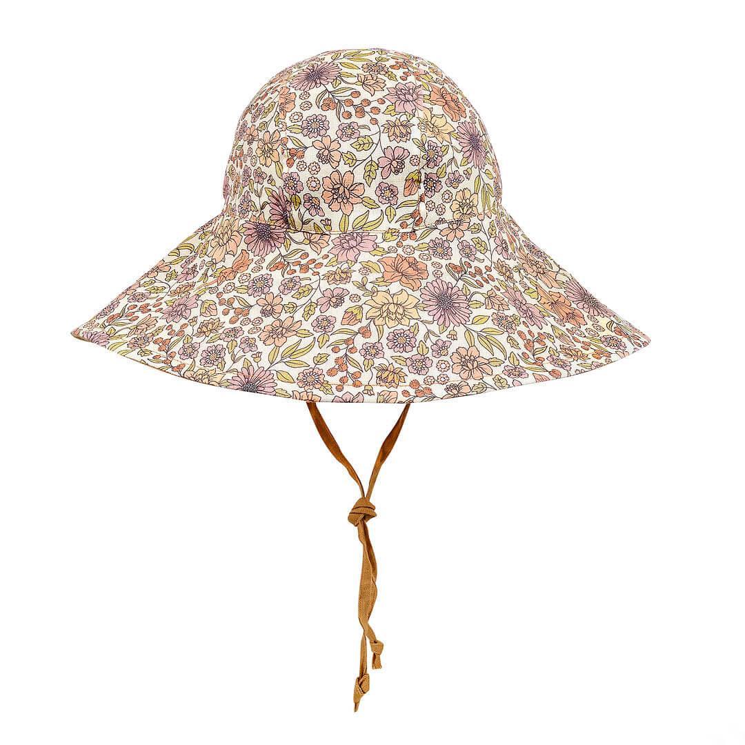 Bedhead Girls Wide- Brimmed Sun Bonnet Hat- Matilda/Maize S-1954803156290506752