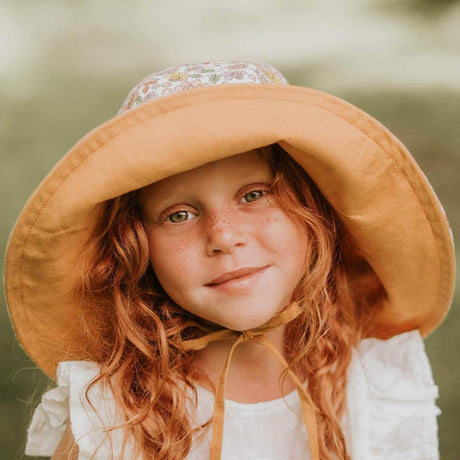 Bedhead Girls Wide- Brimmed Sun Bonnet Hat- Matilda/Maize S-1954803156290506756
