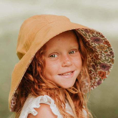 Bedhead Girls Wide- Brimmed Sun Bonnet Hat- Matilda/Maize S-1954803156290506757