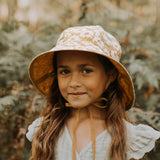 Bedhead Heritage Reversible Bucket Hat- Maggie/Maize S - 45-Degree Angle