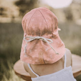 Bedhead Heritage Reversible Legionnaire Hat- Frances/Flax S - Close-Up Angle