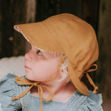 Bedhead Heritage Reversible Legionnaire Hat- Matilda/Maize S - Close-Up Angle
