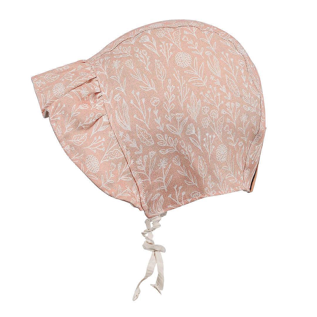 Bedhead Heritage Reversible Ruffle Bonnet Hat-Freya/Flax M-1954803156827377664