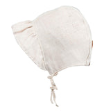 Bedhead Heritage Reversible Ruffle Bonnet Hat-Freya/Flax M - Side View