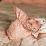 Bedhead Heritage Reversible Ruffle Bonnet Hat-Freya/Flax M - Low Angle