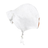 Bedhead Heritage Reversible Ruffle Bonnet Hat-Willow/Blanc M - Front View