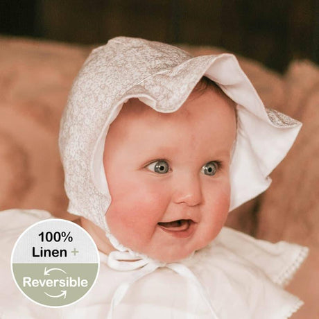 Bedhead Heritage Reversible Ruffle Bonnet Hat-Willow/Blanc M-1954803156651216900