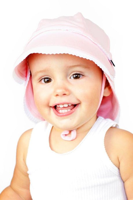 Bedhead Legionnaire Hat - Ruffle Trim 'Blush? XL-2006733330111926273