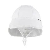 Bedhead Legionnaire Hat - Ruffle Trim 'White? L - Front View