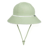 Bedhead Ponytail Bucket Hat - Khaki Ruffle L - 45-Degree Angle