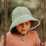 Bedhead Ponytail Bucket Hat - Khaki Ruffle L - Side View