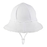 Bedhead Ponytail Bucket Hat - White Ruffle L-2006733476409249793