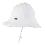 Bedhead Ponytail Bucket Hat - White Ruffle L - Front View