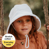 Bedhead Ponytail Bucket Hat - White Ruffle L-2006733476409249795