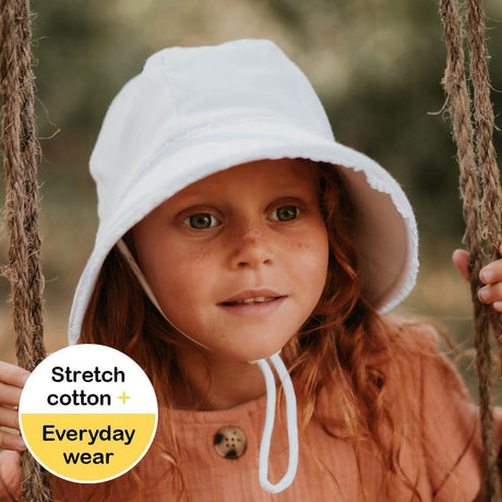 Bedhead Ponytail Bucket Hat - White Ruffle L-2006733476409249795