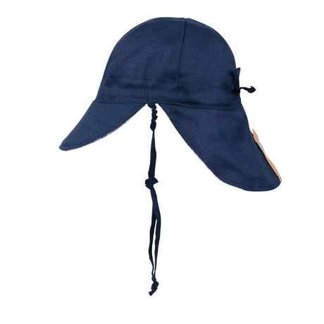 Bedhead Reversible Baby Flap Sun Hat-Norman/Indigo S-2006733320607633408