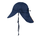 Bedhead Reversible Baby Flap Sun Hat-Norman/Indigo S - Rear View
