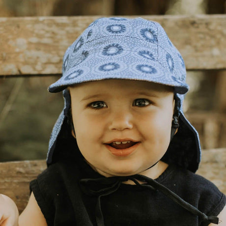 Bedhead Reversible Baby Flap Sun Hat-Norman/Indigo S-1954803160044408836