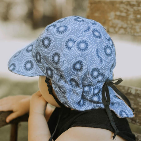 Bedhead Reversible Baby Flap Sun Hat-Norman/Indigo XS-2006733320423084037