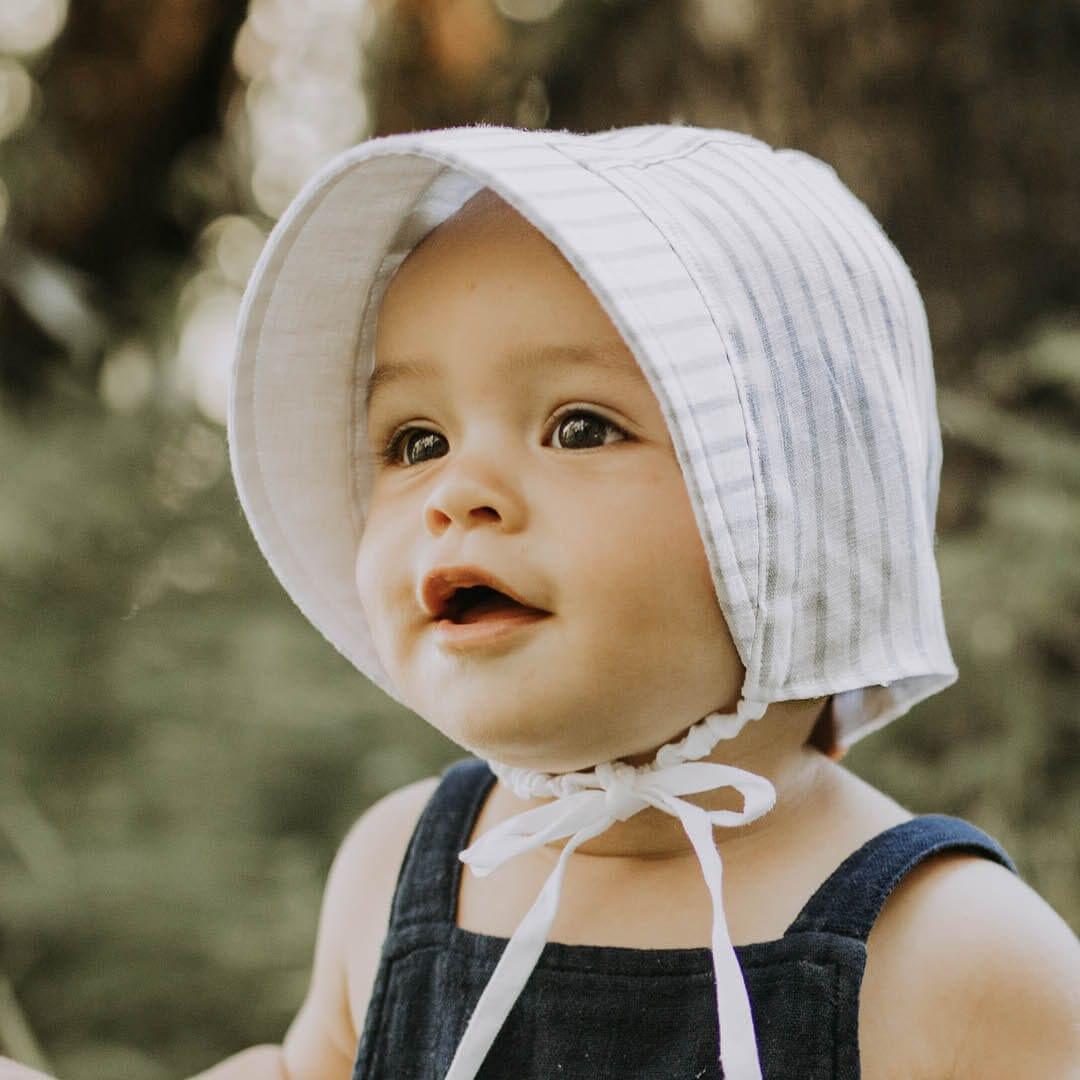 Bedhead Reversible Bonnet Hat- Finley/Blanc M-1954803159696281605