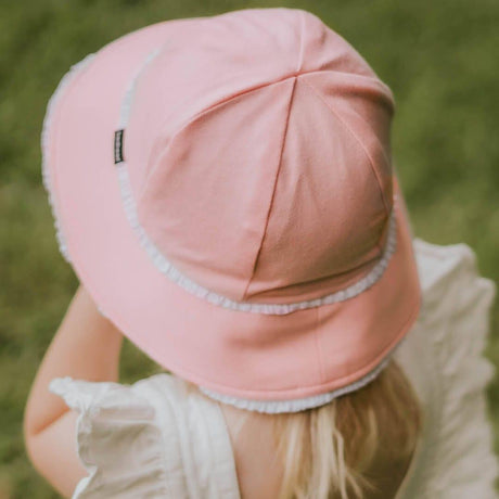 Bedhead Toddler Bucket Hat - Blush Ruffle Trim L-1954803164603617282