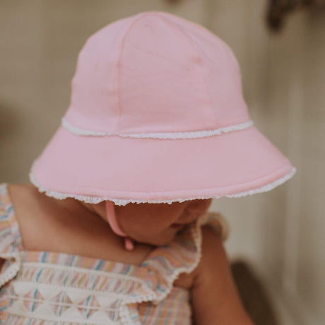 Bedhead Toddler Bucket Hat - Blush Ruffle Trim M-1954803164431650819
