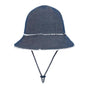 Bedhead Toddler Bucket Hat - Denim Ruffle Trim S