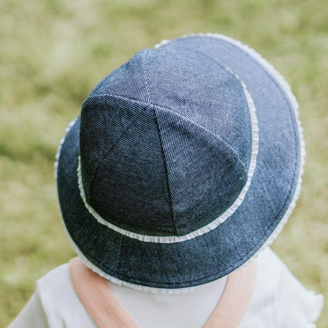 Bedhead Toddler Bucket Hat - Denim Ruffle Trim S-2006733325644992518