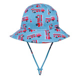 Bedhead Toddler Bucket Hat - Fire truck XS - 45-Degree Angle