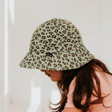 Bedhead Toddler Bucket Hat - Leopard S - Top-Down View