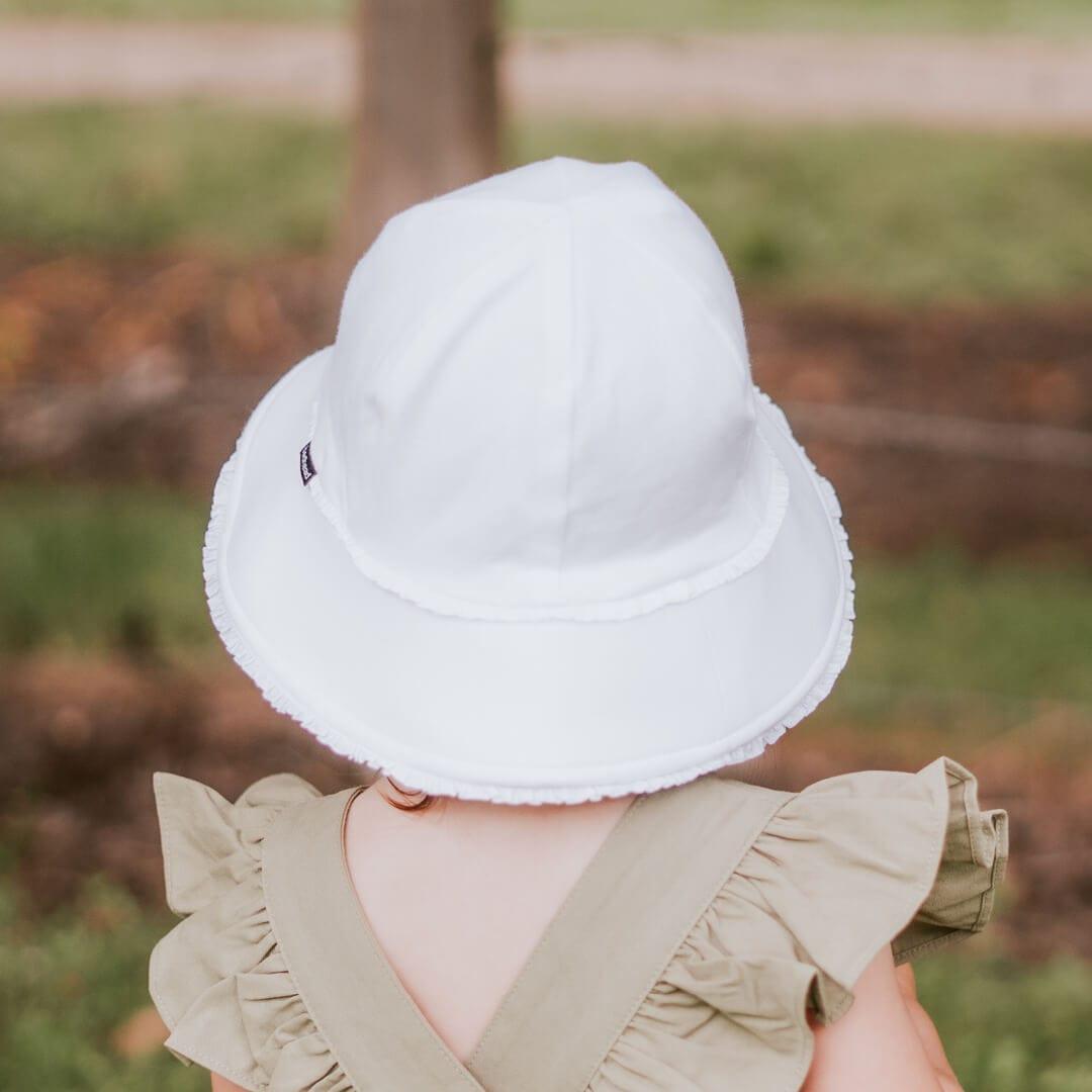 Bedhead Toddler Bucket Hat - White Ruffle Trim S-2006733325821153282
