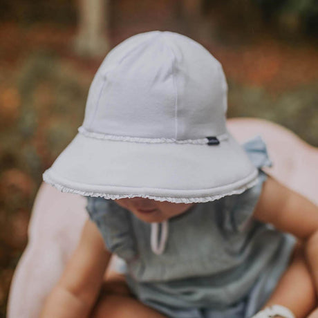 Bedhead Toddler Bucket Hat - White Ruffle Trim S-1954803164934967300