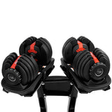 Powertrain Adjustable Dumbbells Set Home Gym Exercise Free Weights 48kg w/ Stand - Red - Extra Image